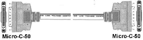 SCSI-II Kabel 2x Micro-Centronics50 SCSI-II Kabel 2x Micro-Centronics50